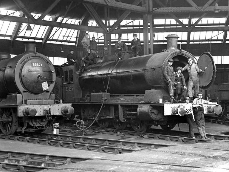 Our first locomotives. 65894 and 63395